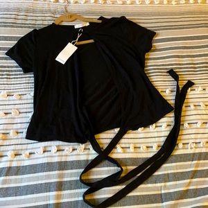 Antistar Black Tie in front shirt